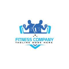 FITNESS LOGO TEMPLATE, BADGE, SHIELD FRAME, MUSCLE BODY, GYM LOGO, TRAINING VECTOR ICON