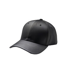 black Baseball cap isolated on transparent background