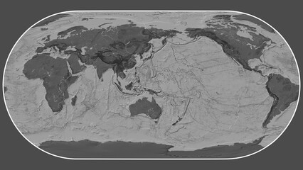 Caroline plate - global map. Eckert III. Bilevel