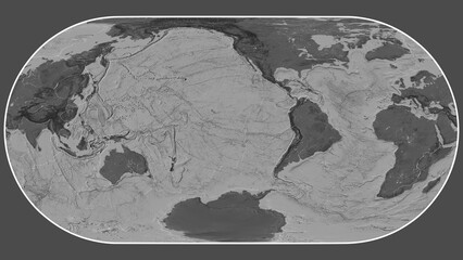 Easter plate - global map. Eckert III. Bilevel