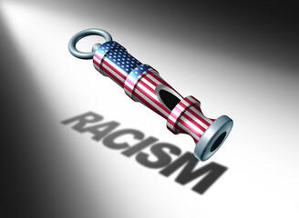 US Dog Whistle Racist Politics and American Racism Symbol as coded politician language communicating hidden racist ideas of intolerance and discrimination as a United States media metaphor for secret  - obrazy, fototapety, plakaty