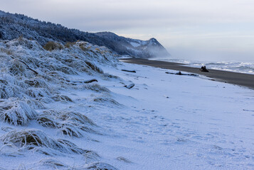 Cape Sebastian with snow