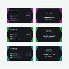 Vector illustration front and back horizontal luxury elegant orientation with mockup presentation modern business card template creative corporate.
