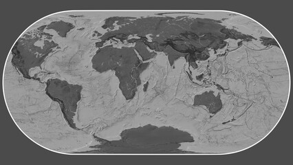 Somalian plate - global map. Eckert III. Bilevel