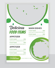 Fast food restaurant menu or poster design,Brochure cover template flyer in a4 print 