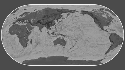 South Bismarck plate - global map. Eckert III. Bilevel