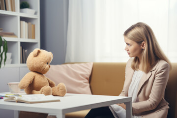 Therapist Session with Teddy Bear