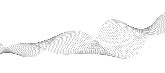 Elegant abstract smooth grey wave modern background. Vector illustration