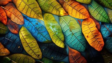 Background texture: Leaf structure in macro photography