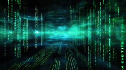 Binary Code Background, a digital abstract technology backdrop