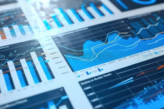 a business chart and infographics background