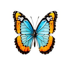 Obraz premium Beautiful butterfly isolated transparent white background,Generative Ai