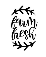 Obraz premium FARM FRESH. Hand drawn doodles stamp.