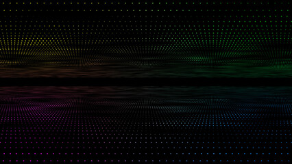 Futuristic pattern of dots. Background in technology. visualization of data. three-dimensional drawing.