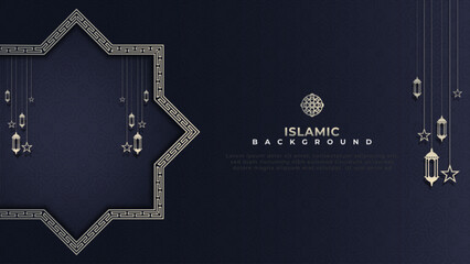 Fototapeta na wymiar Islamic background with simple mosaic ornaments