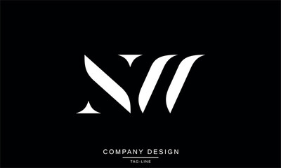WN, NW, Abstract Letters Logo Monogram