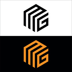 MG, GM, Abstract initial monogram letter alphabet logo design .Logo Letter Vector For Your Modern BusinessInitial letter .
