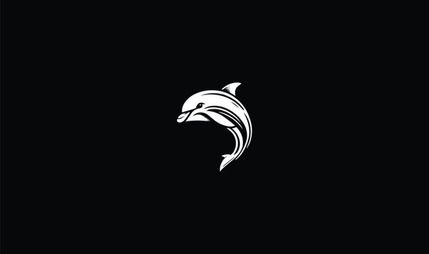 dolphin logo design sea, fish, art, concept, black and white tattoo, tactical, training, fashion show, icon symbols child, kids
