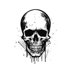 Ai hand drawing cranium skull sugar skull pumpkin easy skeleton painting neon skeleton fire skull logo human skull is hand drawings on hand teeth animal skull reference - obrazy, fototapety, plakaty