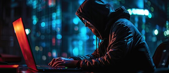 Hacker getting access denied message on computer screen while breaking into website Angry criminal hacking network system password unsuccessfully while doing illegal activity. Copy space image - Powered by Adobe