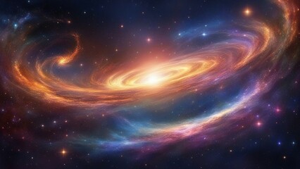 background with space  A galaxy and light speed travel in outer space. The image shows a dark and starry background,  