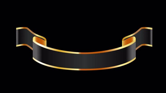 Five Animated Ribbon with transparent background, It can be used in lower third and title animation and others video content