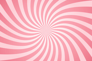 Candy color sunburst background. Swirling radial ice cream background. Swirl candy background