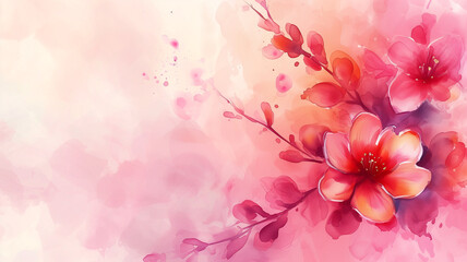 Obraz premium Watercolor Floral Background