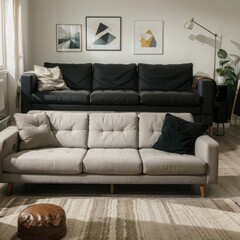 living interior with sofa