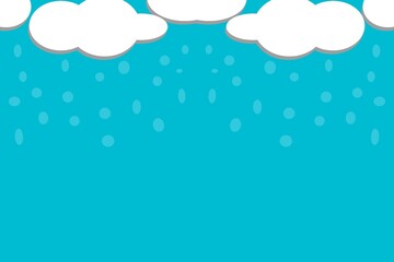 Cloudy and rainy illustration background