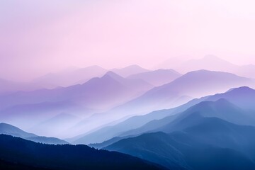 Mountain landscape with clouds in the morning, Landscape concept, generative ai