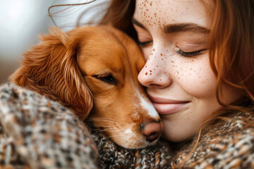 Personas demostrando cariño a sus animales domésticos Propietarios de mascotas cuidando de sus animales con amor y responsabilidad, Generado con IA
