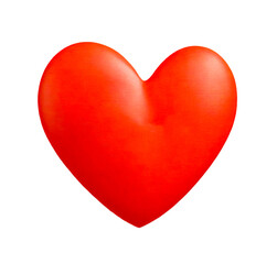 Obraz premium Valentine's Day 3D heart on transparent background 