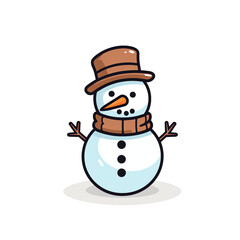 illustration of Snowman about Christmas