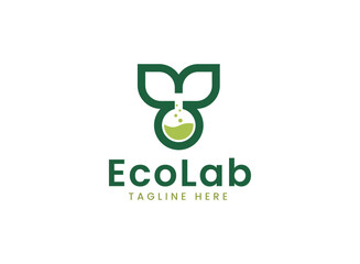 Introducing our exclusive Eco lab natural logo design template. This logo used for nature, eco labs, labratory, chemical, medicine, research, ecology, science, health, modern, tube etc