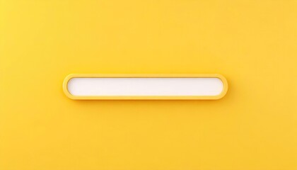 Minimalist 3D rendering of a blank search bar on a light yellow background representing a web search concept. - obrazy, fototapety, plakaty