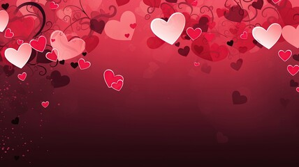Stylish background featuring hearts that symbolize love's significance generative ai