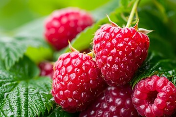 Growing raspberries harvest and producing vegetables cultivation. Concept of small eco green business organic farming gardening and healthy food