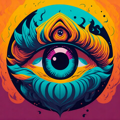 colorful tribal art and folklore illustration