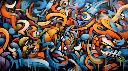 Fototapeta premium Abstract painting of graffiti