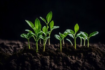 New Little plant in soil.
