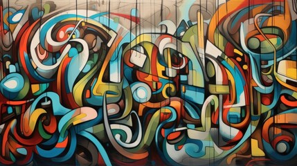 Obraz premium Abstract painting of graffiti