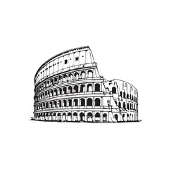 colosseum rome icon vector ilustration