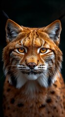 Obraz premium lynx in the forest and in mountainous landscape. created by ai