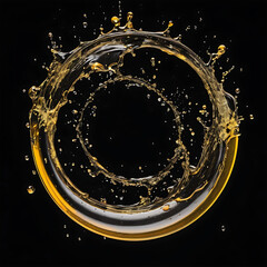 Waterdrop Splashes Dance on a Midnight Canvas 