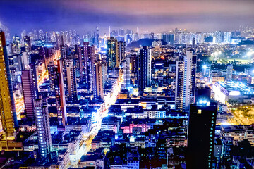 photo big city at night