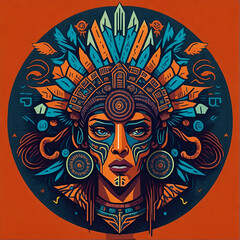 colorful tribal art and folklore illustration