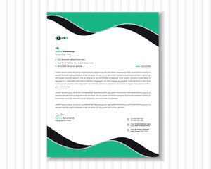 Modern Business Letterhead Design Template 