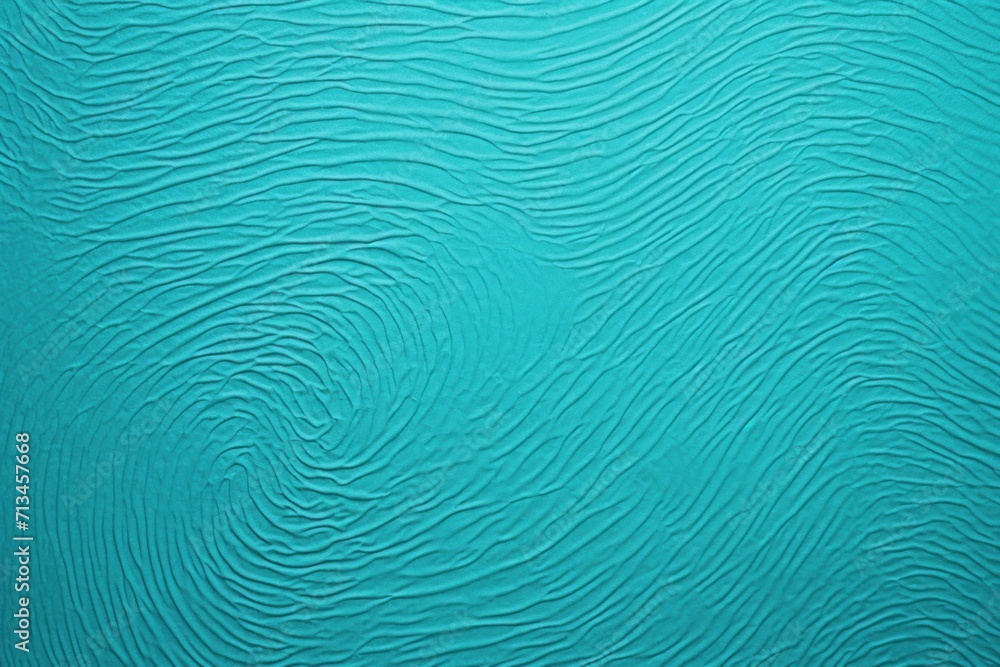 Poster  a close up view of a blue surface with a wavy pattern on the top and bottom of the surface