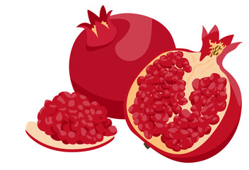 Pomegranate isolated